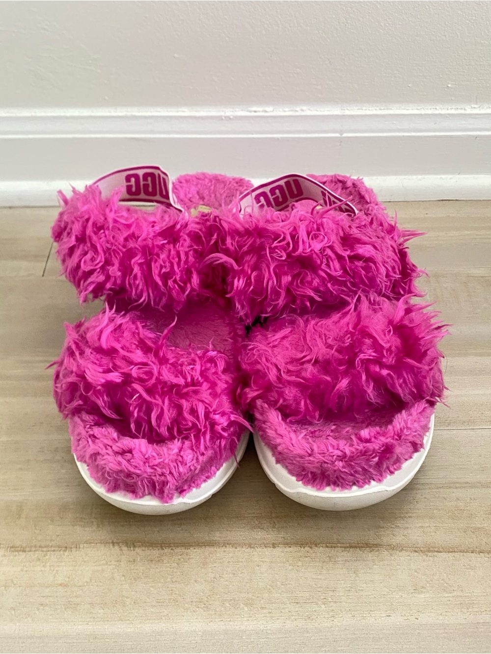 Pink UGG Fluff Yeah Slides